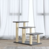 Cumpara ieftin Ansamblu pisici, st&acirc;lpi din funie sisal, gri deschis, 50,5 cm