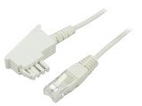 Cablu Telefon Goobay RJ45 - Mufă F TAE 1m Alb 60665