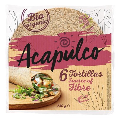Lipii Tortilla cu Tarate de Grau Bio 240 grame Acapulco foto