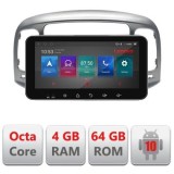 Navigatie HHyundai Accent 2006-2012 I-ACCENT 4+64 ecran 10.33&quot; Android Waze USB Navigatie Internet Youtube Rad CarStore Technology