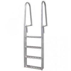 Scara amdocare/piscina cu 4 trepte, aluminiu, 170 cm foto