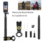 Set prindere bicicleta / motocicleta: selfie stick + clema Insta360 X2 X3 X4 X5