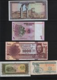 Set 5 bancnote de prin lume adunate (cele din imagini) #153, Asia