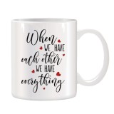 Cana alba ceramica personalizata mesaj Valentine's Day, INOVATIX&reg;. 330ml