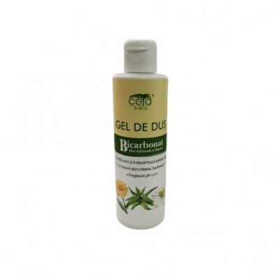 Gel de dus cu Bicarbonat, Aloe, Galbenele si Musetel, flacon, 200ml, Ceta Sibiu foto