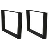 Cumpara ieftin Picioare pentru măsuță de cafea &icirc;n formă de V, 2 buc., negru, 70x(42-43,3) cm, oțel