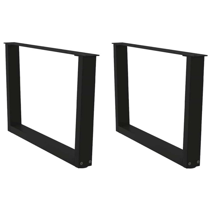 Picioare pentru măsuță de cafea &icirc;n formă de V, 2 buc., negru, 70x(42-43,3) cm, oțel