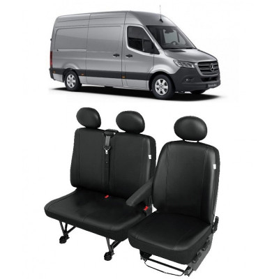 Huse scaun din piele MERCEDES Sprinter 3 locuri (2+1) 2015 - 2021 foto