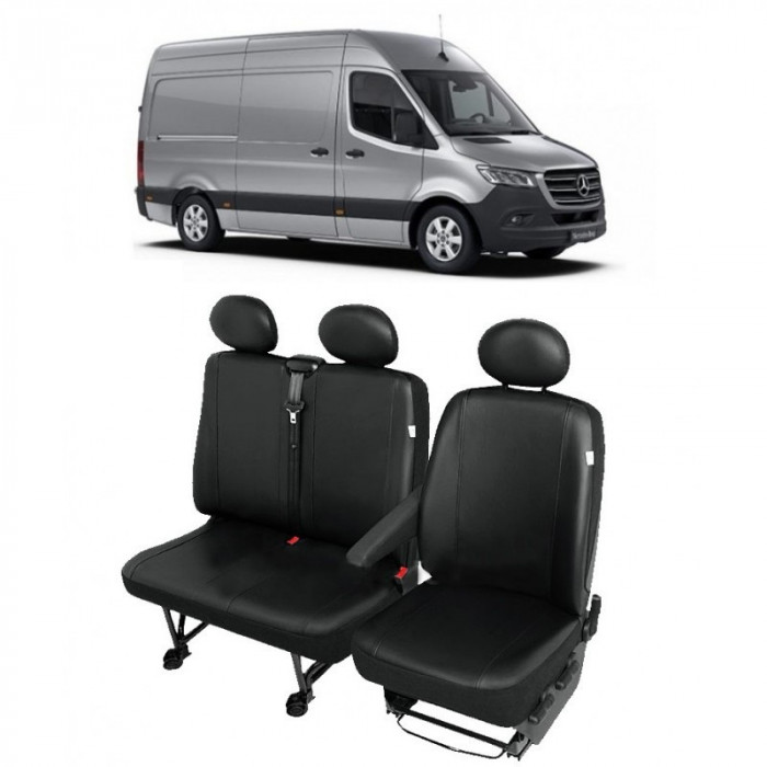 Huse scaun din piele MERCEDES Sprinter 3 locuri (2+1) 2015 - 2021