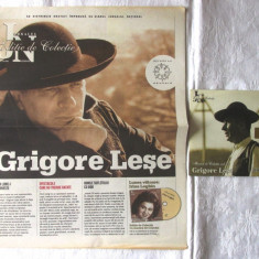 "GRIGORE LESE", CD Muzica de Colectie Vol. 46 + Ziar JURNALUL NATIONAL, 2008