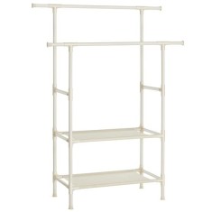 Suport pentru haine, Artool, cu 2 rafturi incaltaminte, crem, max 115 kg, 114x45x171 cm foto