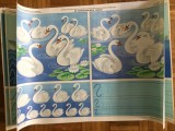 plansa pentru scoala gradinita copii elevi sa completam gatul lebedei lebada afis romania editura didactica si pedagogica