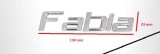 emblema scris FABIA gri subtire