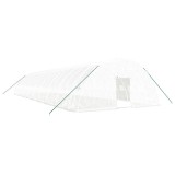 Cumpara ieftin Sera cu cadru din otel, alb, 108 m&sup2;, 18x6x2,85 m