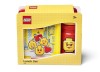 Set Pranz LEGO Iconic Rosu-Galben: Cutie Sandwich + Sticla Apa, Fara BPA, PVC si Ftalati