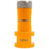 Carota diamantata 20 mmm, potrivita pentru gresia porțelanată, plăcile ceramice, granitul, marmura, Powermat