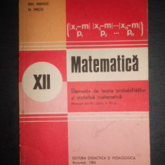 Matematica. Elemente de teoria probabilitatilor si statistica matematica