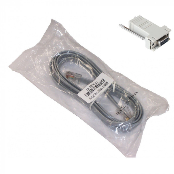Cablu consola Cisco RJ-45 - RJ-45 72-0876-01 cu adaptor serial DB9 74-0495-01