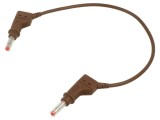 Cablu de conectare St&auml;ubli 32A Mufă banană 4mm, 0,25m, CAT II 600V, PVC, Maro