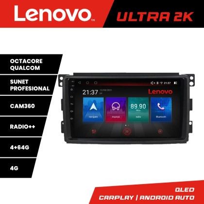 Navigatie Smart 2005-2010 Lenovo Kit-SMART05 8 core QLED Qualcomm 4+64 360 Android Waze USB Navigatie Internet Youtube Radio CarStore Technology