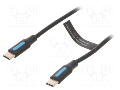 Cablu USB 2.0 USB C VENTION 3m negru nichelat foto