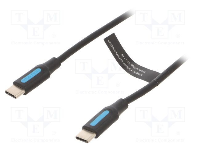 Cablu USB 2.0 USB C VENTION 3m negru nichelat