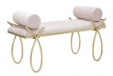 Mauro Ferretti Bancă Ribbon Roz cm 112,5X49X53 | Aosom Romania