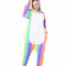 PJM58-59 Pijama intreaga kigurumi, model unicorn multicolor