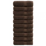 VidaXL Prosoape de m&acirc;ini premium SOLUND 10 buc maro 50x100cm 600gsm