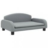 Cumpara ieftin Pat de caini, gri deschis, 70x45x30 cm, material textil