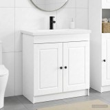 Cumpara ieftin Set de mobilier pentru baie Alb 56 x 37,5 x 81 cm