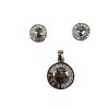 Set argint 925 inima in cerc