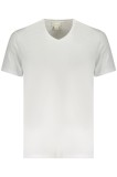 Calvin Klein Jeans Tricou barbati cu decolteu in V, cu logo brodat, Regular fit, Alb, S, L, M, XL