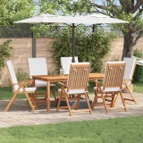 vidaXL Scaun pentru Grădină cu pernă 6 pcs Maro 57 x 71.5 x 104cm