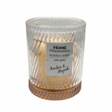 Lumanare parfumata in candela sticla, AMBER MYRRH, 8x10 cm