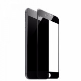 Folie de sticla Apple iPhone 7, Elegance Luxury margini colorate Black, Anti zgariere, MyStyle