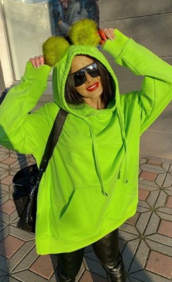 Hanorac Tedy Green Neon foto