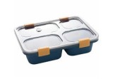 Cutie pentru pr&acirc;nz, 1200 ml, plastic, albastră, 24.7x6.5x18 cm, Oem
