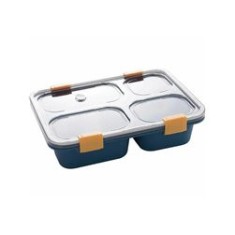 Cutie pentru pr&acirc;nz, 1200 ml, plastic, albastră, 24.7x6.5x18 cm