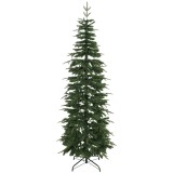 HOMCOM Brad artificial 210 cm, molid cu crengi cu balamale, 800 v&acirc;rfuri de crengi, suport pliabil din oțel, Verde | Aosom Romania