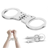 Catuse Otel Inoxidabil IdeallStore&reg; 20.5cm + Husa, Argintiu, Autoaparare, Metalice, Accesorii Paza si Protectie