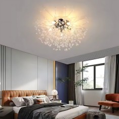 Candelabru Cristal RONDO Vivace, 8x G9, Diametru 60cm, Argintiu Lucios ModernLight Concept