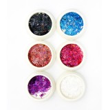 Set de 2 unități: Set 6 paiete decorative pentru unghii, litere