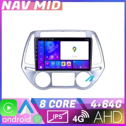 Navigatie Hyundai I20 2011 2014 manual si automat EDOTEC-LITE Android radio gps internet Octa core 4 64 Carplay CarStore Technology