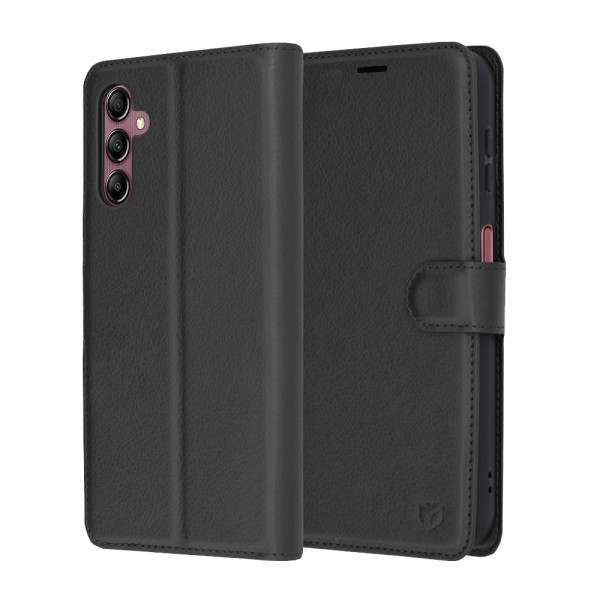 Husa pentru Samsung Galaxy A14 A145 / A14 5G A146, Techsuit, Leather Folio, Neagra