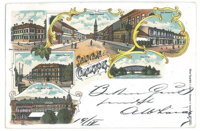 4238 - CARANSEBES, Timis, Litho, Romania - old postcard - used - 1898 foto