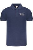 Cumpara ieftin ACCADEMIA MILITARE Tricou polo barbati din bumbac, cu imprimeu, Regular fit, Bleumarin, S