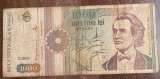 B11 101 - Bancnota foarte veche - Romania - 1000 lei - emisiune septembrie 1991