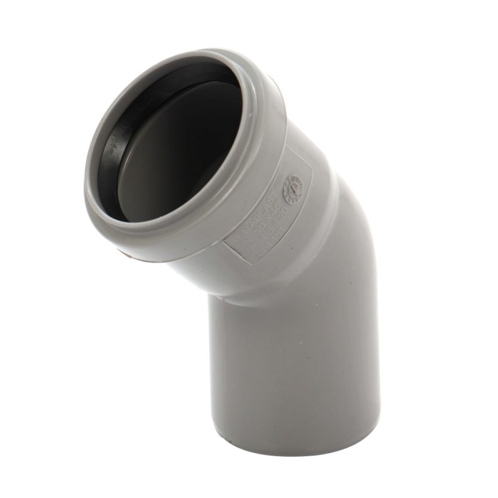 Cot PP HTB, pentru scurgere, D 50 mm, 45 grade