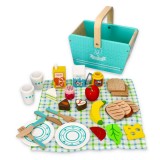 Set de joaca 26 piese din lemn, cos pentru picnic Lelin L40203 for Your BabyKids